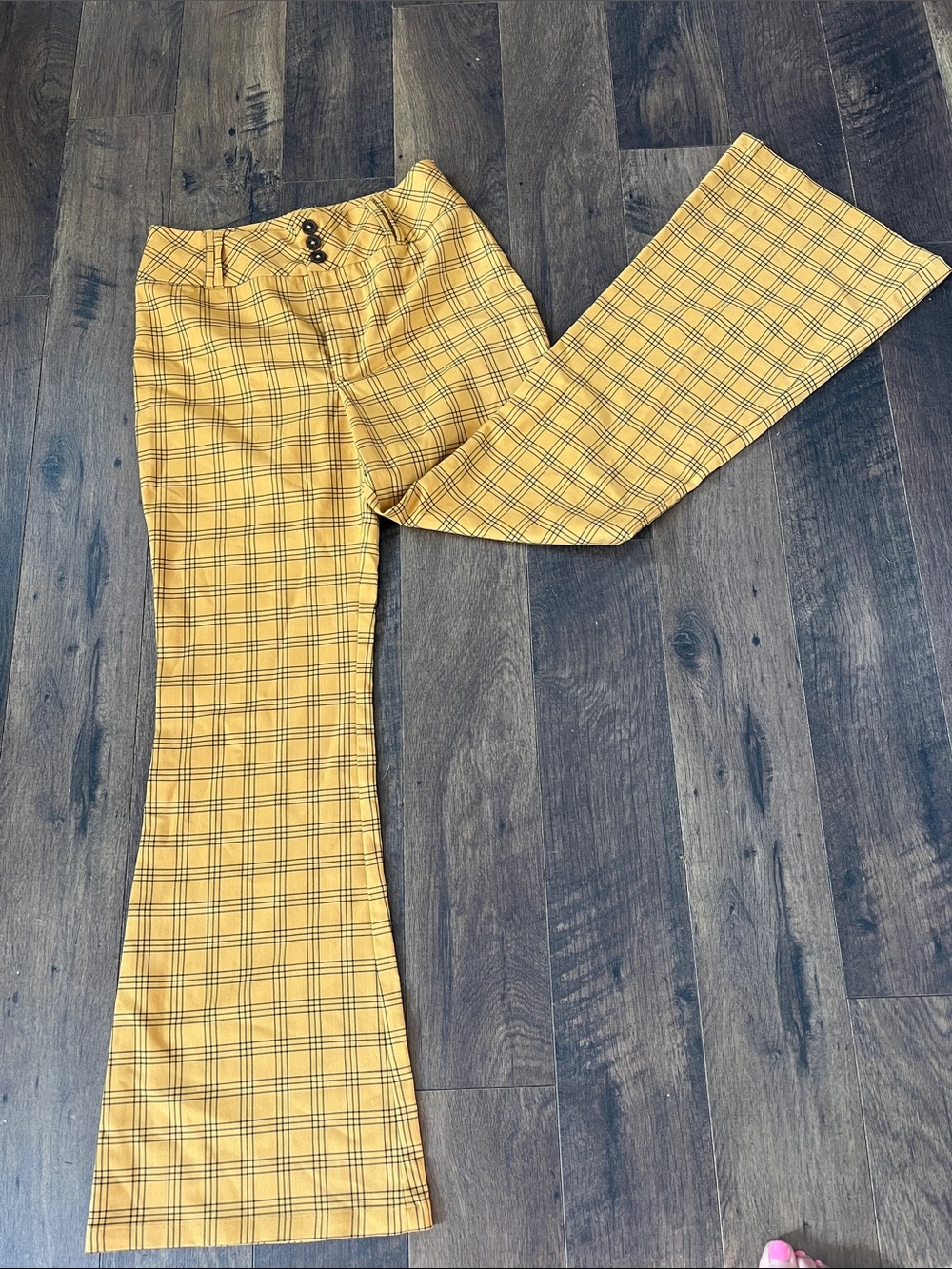 Wild  fable Yellow Plaid Boot Cut Pants